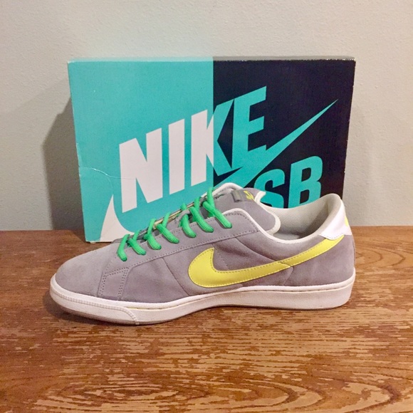 🔥🛹 Nike Sb Zoom Air Classic Steel Grey/Volt 🛹🔥 - Picture 4 of 9